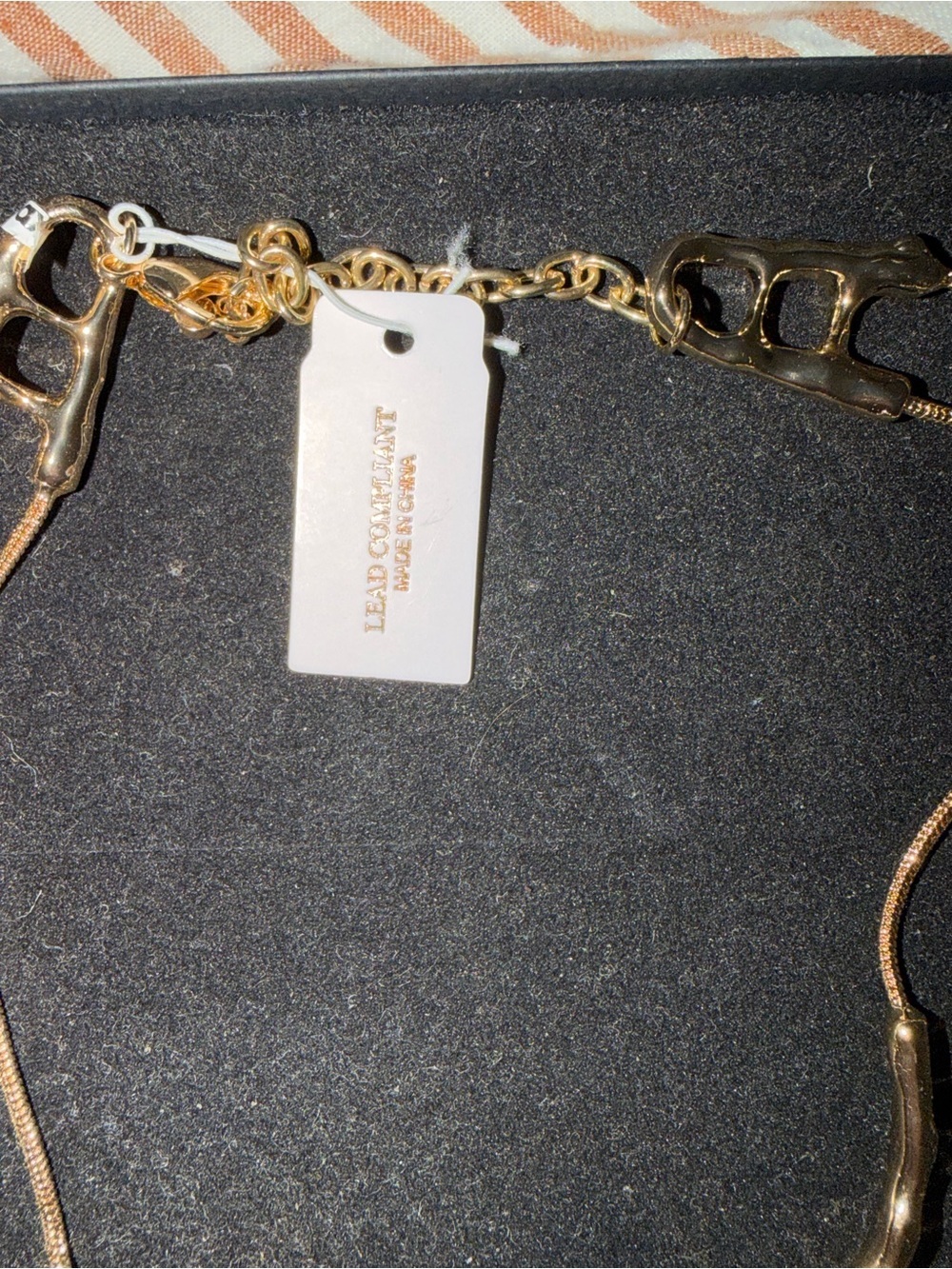 Natasha Couture Gold Crystal Swirl Statement Necklace - Picture 3 of 4